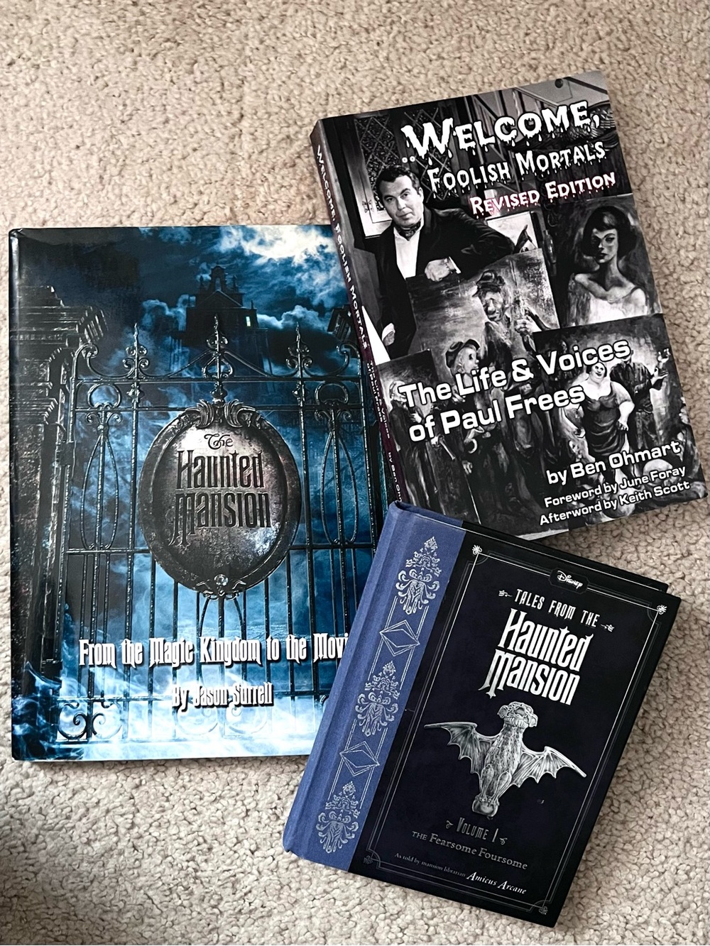 The Haunted Mansion and Welcome Foolish Mortals Book Lot Disneyland